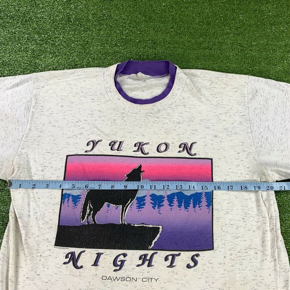 Yukon Nights Graphic Tee - Cream and Purple - Picture 3 of 10